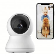 FamViva Indoor Security Camera 2K, 360° Pan Tilt Baby Monitor Pet Camera, 2.4GHz Wi-Fi Camera with Night Vision, Motion Detection, 2-Way Audio Siren, Cloud/SD Card, Compatible with Alexa